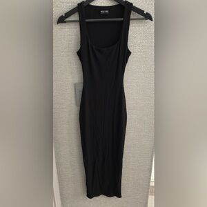 Naked Wardrobe Classic Black Midi Dress